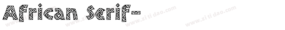 African Serif字体转换
